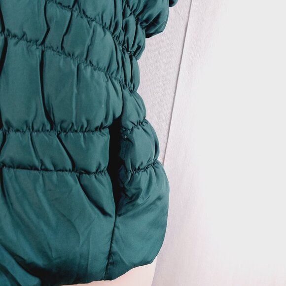 MICHAEL Michael Kors Women's Dark Emerald Hooded Full-Zip Puffer Vest Size L - Picture 7 of 10